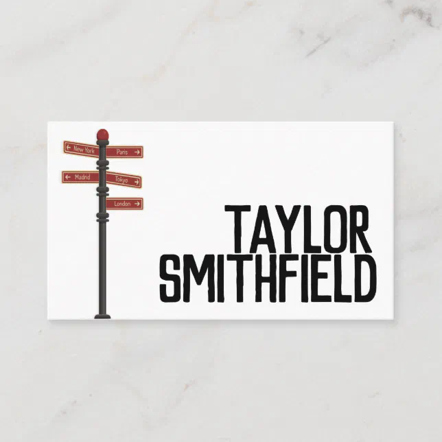 Strret Sign Photo Cards street sign business card | Zazzle