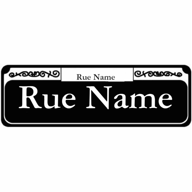 Street Sign Edit Text Statuette (Front)