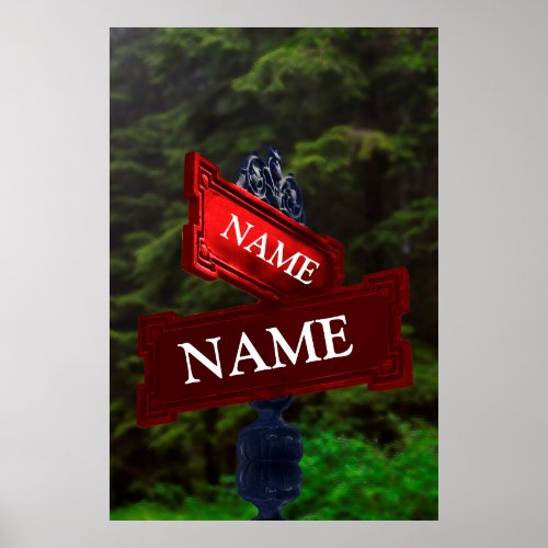 Street Sign for Personalized Names