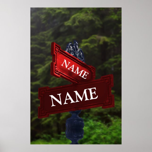 Street Sign for Personalized Names (Front)