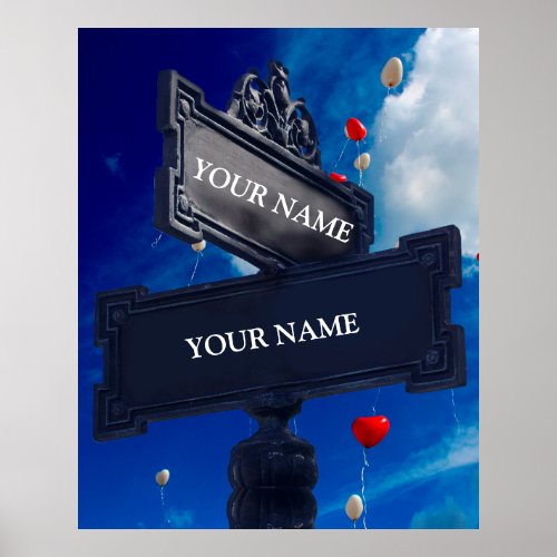 Street Sign for Personalized Names