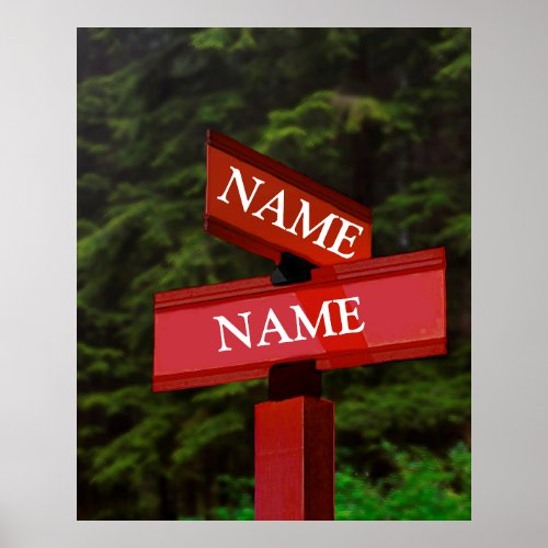 Street Sign for Personalized Names