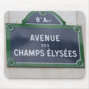 Street sign of Paris Mouse Pad