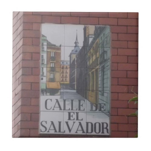 Street Signs of Madrid Tiles