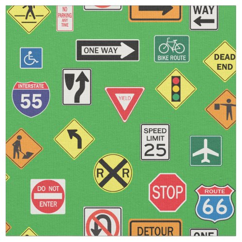 Street Signs Road Trip RV Fabric