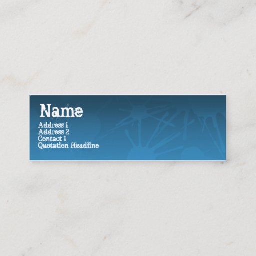 Customizable STREET SPLATTER blue Business Card Template