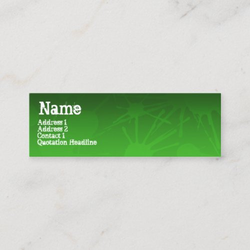 STREET SPLATTER green Business Cards