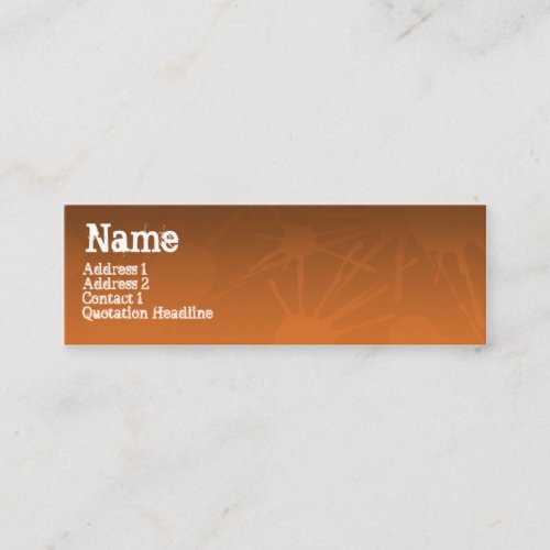 STREET SPLATTER orange Business Card