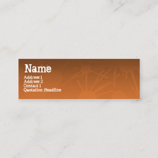 Customizable STREET SPLATTER orange Business Card