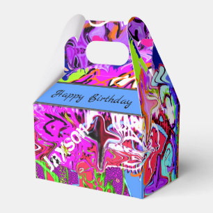 Street style artwork favor boxes