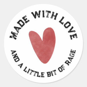 Street Style Distressed College Font Business  Classic Round Sticker