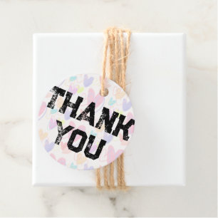 Street Style Distressed College Font Business Favor Tags