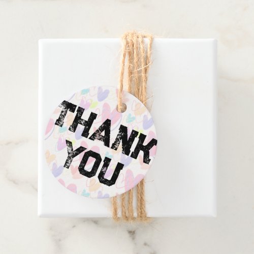 Street Style Distressed College Font Business Favor Tags