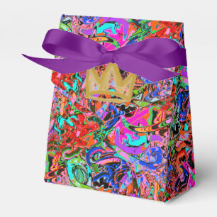 Street style graffiti with crown  favor boxes
