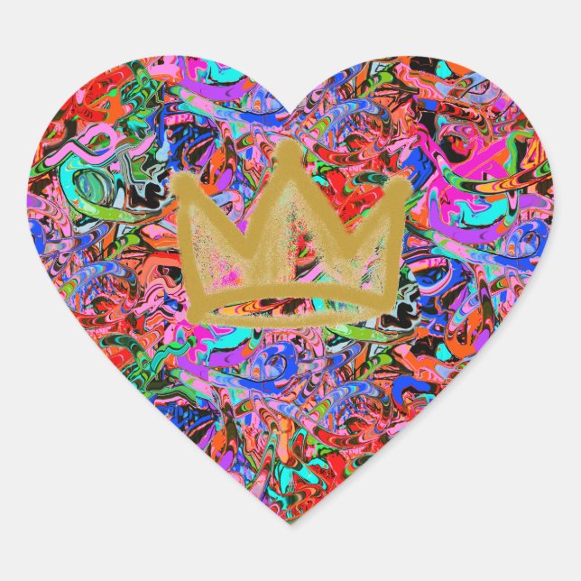 Street style graffiti with crown heart sticker (Front)