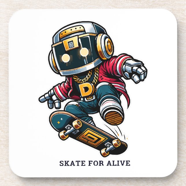 Street Style Skate Series Beverage Coaster (Front)