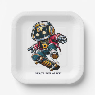Street Style Skate Series Paper Plates