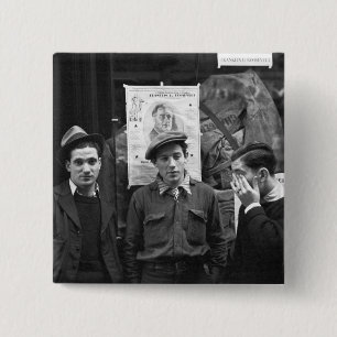 Street Toughs for FDR: 1936 Pinback Button