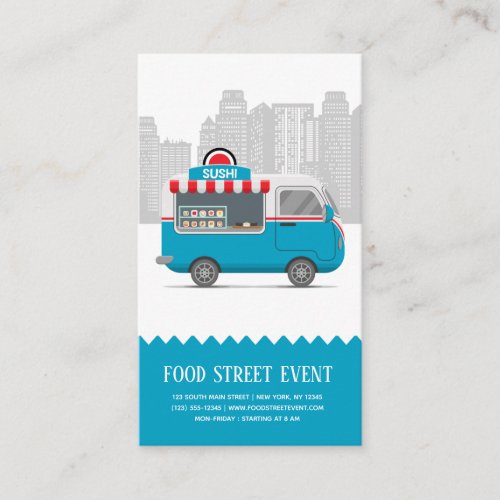 Street truck food sushi business card