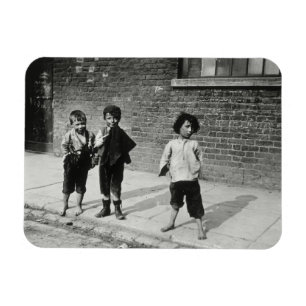 Street urchins in Lambeth (b/w photo) Magnet
