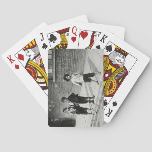 Street urchins in Lambeth (b/w photo) Poker Cards