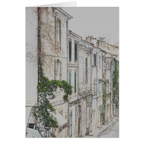 street view in the city of Arles provence France