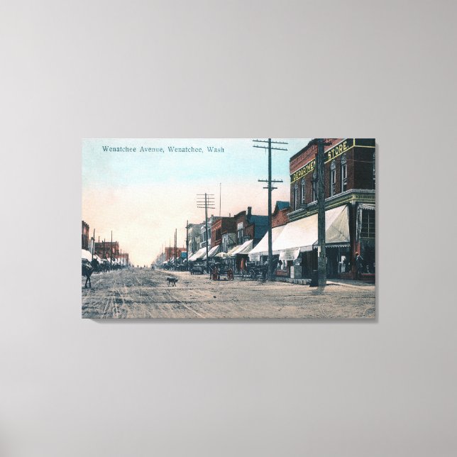 Street View of Wenatchee Avenue Canvas Print (Front)