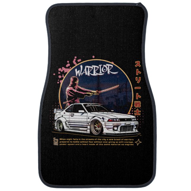 Street Warrior Samurai - Skyline Driver Car Floor Mat (Front)