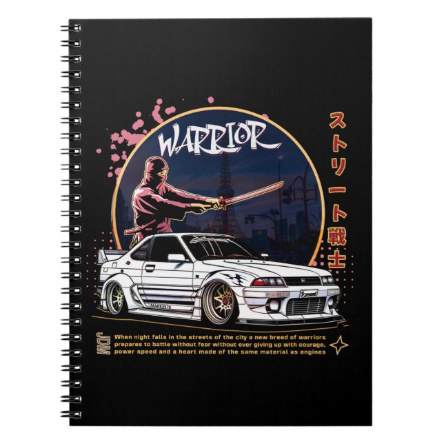 Street Warrior Samurai - Skyline Driver Notebook (Front)