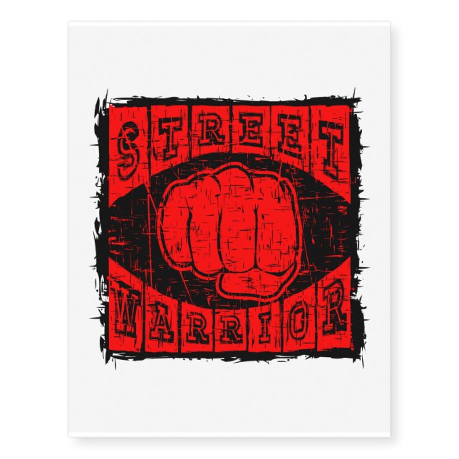 street warrior temporary tattoos (Front)