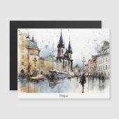 Street watercolor Prague (Front/Back)