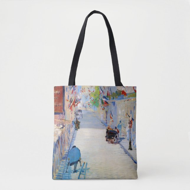 Street with French Flags, Manet Tote Bag (Front)