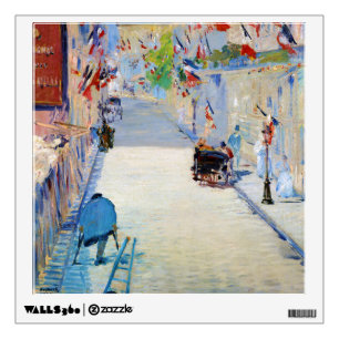 Street with French Flags, Manet Wall Decal