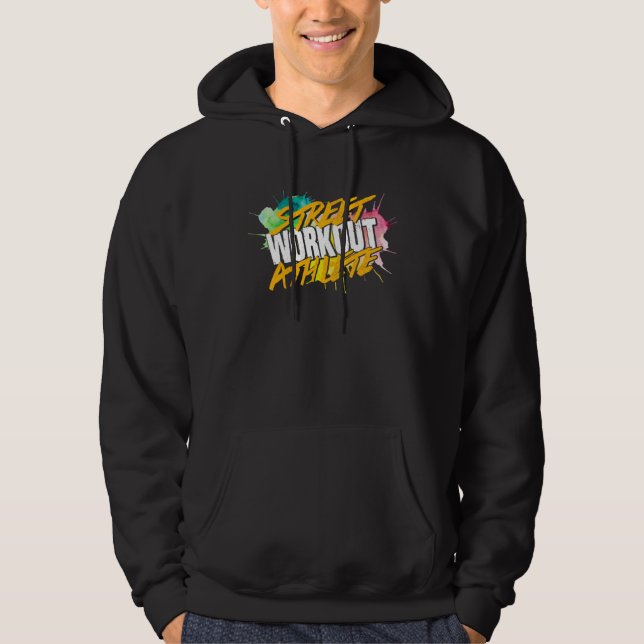 Street Workout Athlete Gymnastics Fitness Calisthe Hoodie (Front)