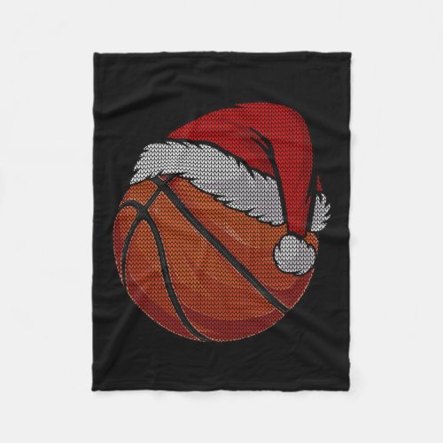 Streetball Basketball Ugly Christmas Basketball Lo Fleece Blanket