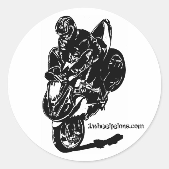 Streetbike stunt stickers stoppie