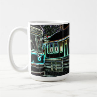 Streetcar at Railway stn Large Classic Mug