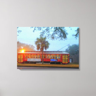 Streetcar, Off to Work Canvas Print