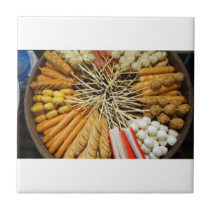 streetfood from a asian market ceramic tile