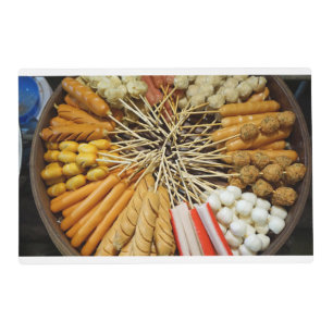streetfood from a asian market placemat