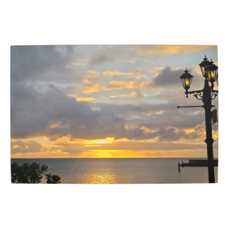 Streetlamp in the Sunset Metal Wall Art