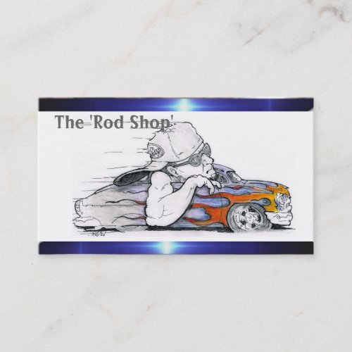 Streetrod Cartoon Automotive Business Cards