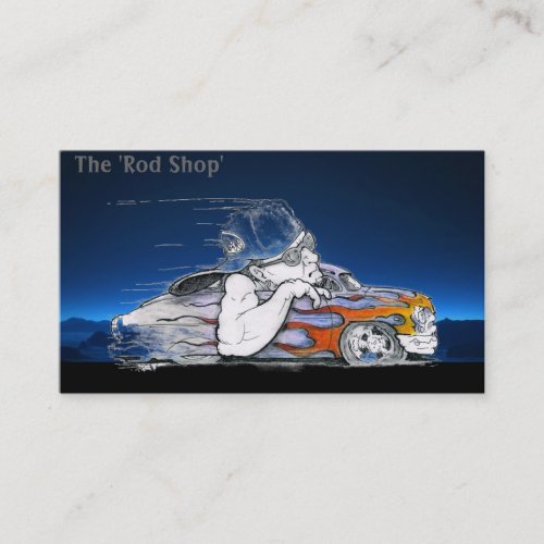 Streetrod Cartoon Automotive Business Cards