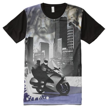 Streets are Watching City Urban (Motorcycle) All-Over-Print T-Shirt