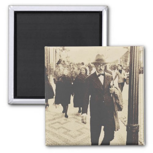 Streets in Lisbon Fernando Pessoa Magnet