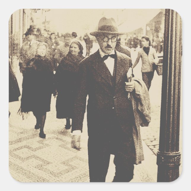 Streets in Lisbon (Fernando Pessoa) Square Sticker (Front)