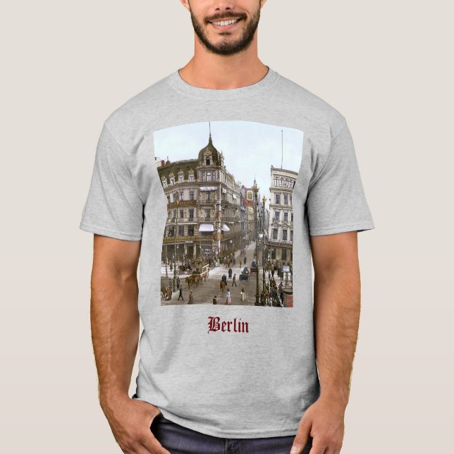 Streets of Berlin circa 1900 T-Shirt (Front)
