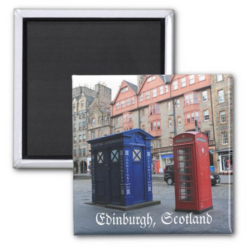 Streets of Edinburgh Scotland fridge magnet