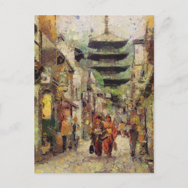 Streets of Kyoto Postcard (Front)