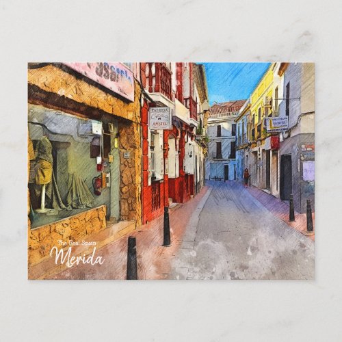 Streets of  Merida  Postcard
